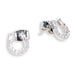 Paved Horseshoe Silver Stud Earrings WOMEN - Accessories - Jewelry - Earrings Sensibling Corp