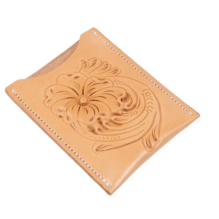 McIntire Saddlery Card Holder - Floral Tooled
