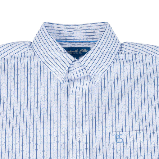 Panhandle Slim Men's Rough Stock Blue Stripe Button Down Shirt MEN - Clothing - Shirts - Long Sleeve Panhandle