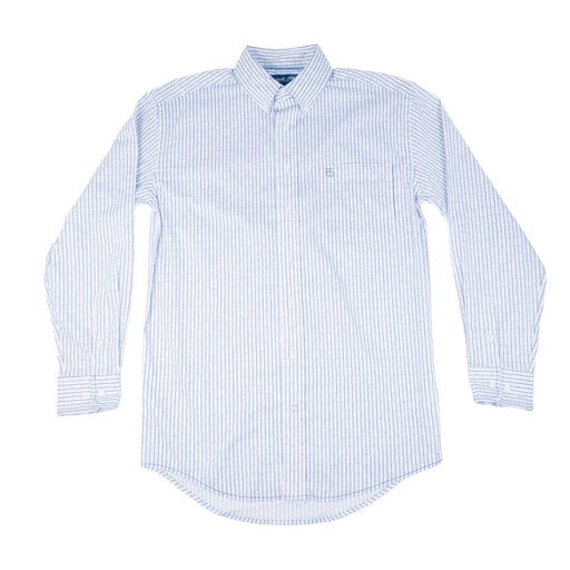 Panhandle Slim Men's Rough Stock Blue Stripe Button Down Shirt MEN - Clothing - Shirts - Long Sleeve Panhandle