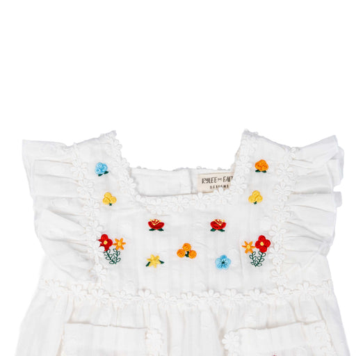 Baby Girl's Floral Embroidery White Romper KIDS - Baby - Baby Girl Clothing Rylee Faith Designs