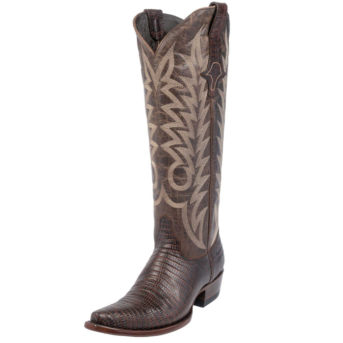 Old Gringo Women's Ellison Lizard Print Chocolate Western Boot