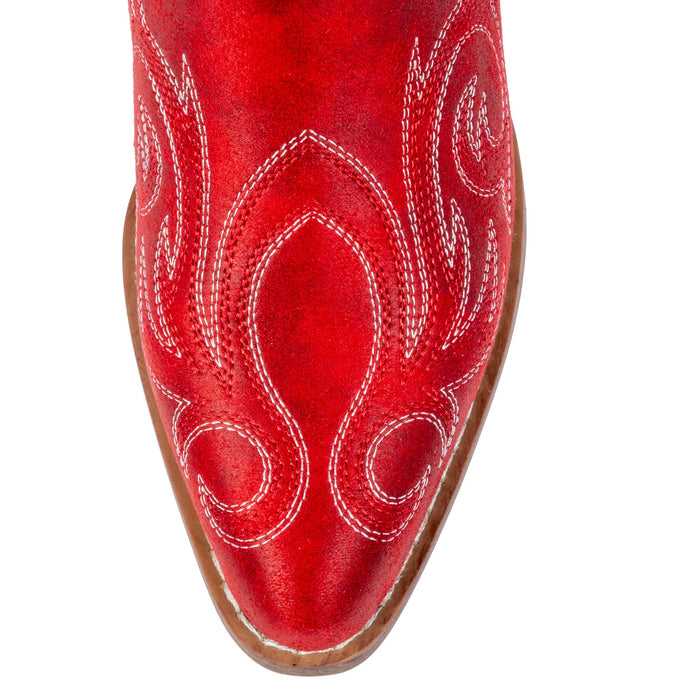 Roper Women's Ryder Faux Leather Red Embroidery Tall Western Boot