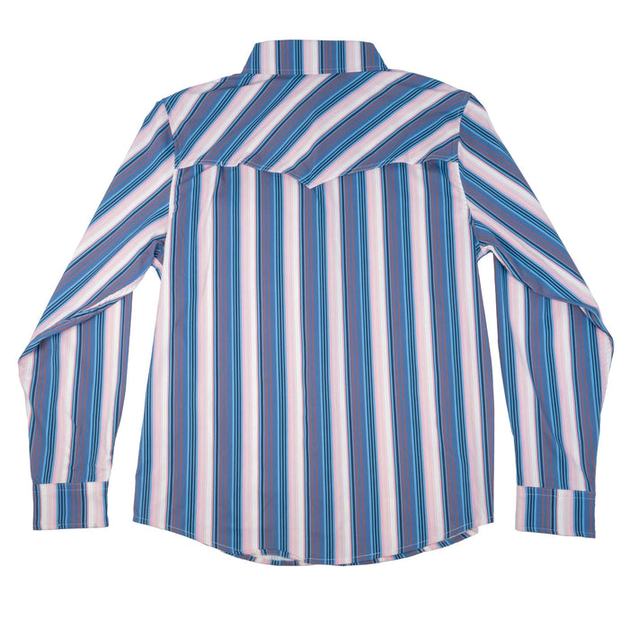 Koe X Tek Western Periwinkle Stripe Snap Shirt MEN - Clothing - Shirts - Long Sleeve Panhandle