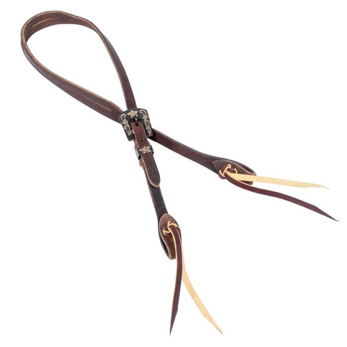 Teskey's 5/8" Chocolate Split Ear w/Browned Iron Buckle