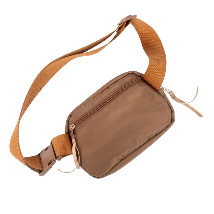 McIntire Saddlery Camel Brown Belt Bag - Laser Bit