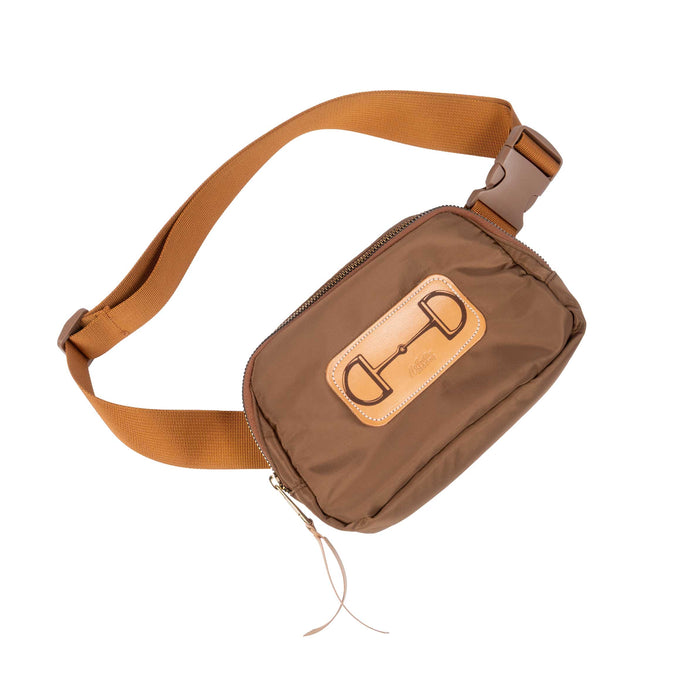 McIntire Saddlery Camel Brown Belt Bag - Laser Bit