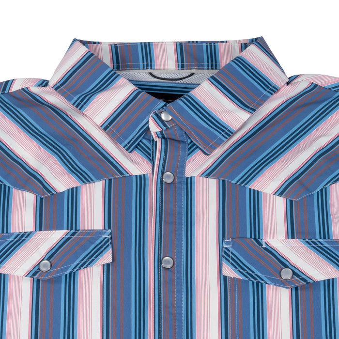 Koe X Tek Western Periwinkle Stripe Snap Shirt MEN - Clothing - Shirts - Long Sleeve Panhandle