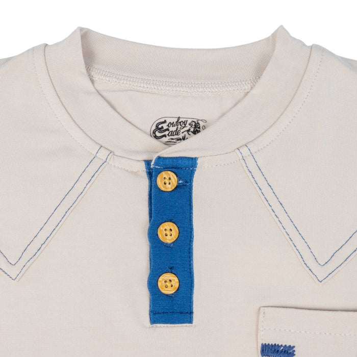 Toddler Boy's Cade John Wayne Cream Henley Polo Shirt