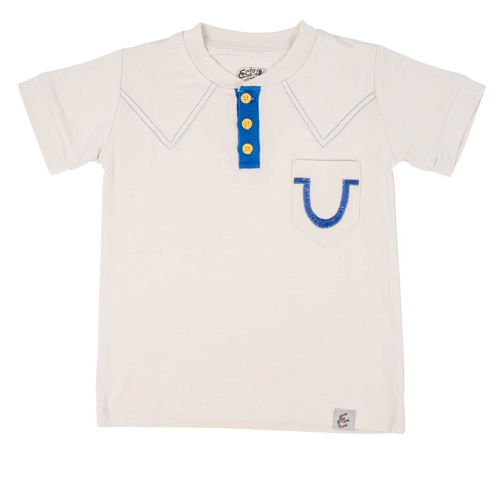 Boy's Cade John Wayne Cream Henley Polo Shirt