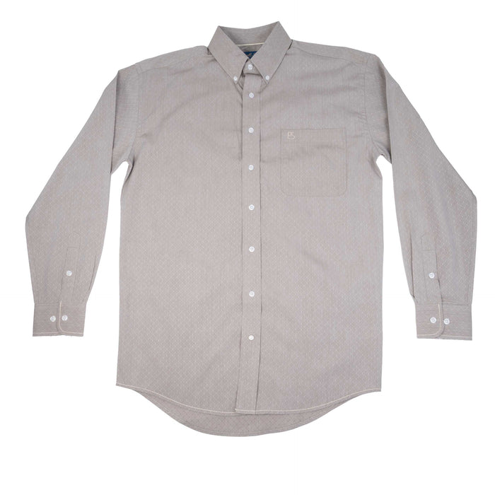 Panhandle Slim Men's Rough Stock Solid Taupe Button Down Shirt