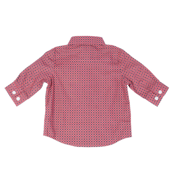 Cinch Toddler Boy's Pink Medallion Button Down Shirt
