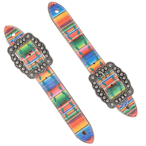 Teskey's Serape Buckstitch Spur Straps Tack - Spur Straps Teskey's