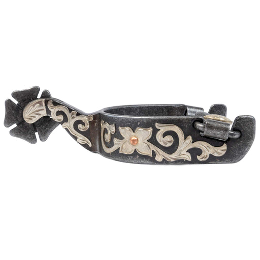 Professional's Choice Floral Cloverleaf Rowel Spur Tack - Spurs Professional's Choice
