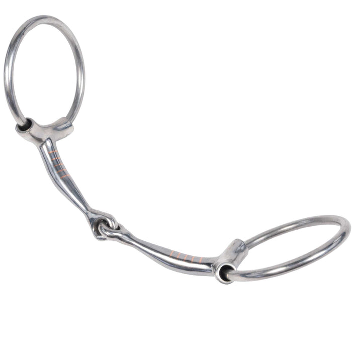Cowboy Tack Anti-Collapse Jointed O-Ring Snaffle Bit