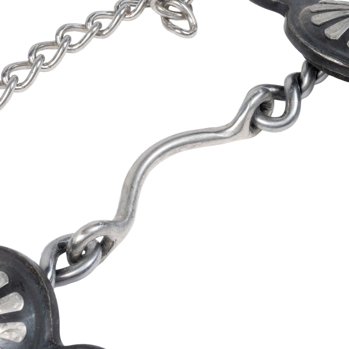 Cowboy Tack Nellie Miller Double Concho Low Port Chain Bit