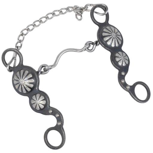 Cowboy Tack Nellie Miller Double Concho Low Port Chain Bit Tack - Bits Partrade
