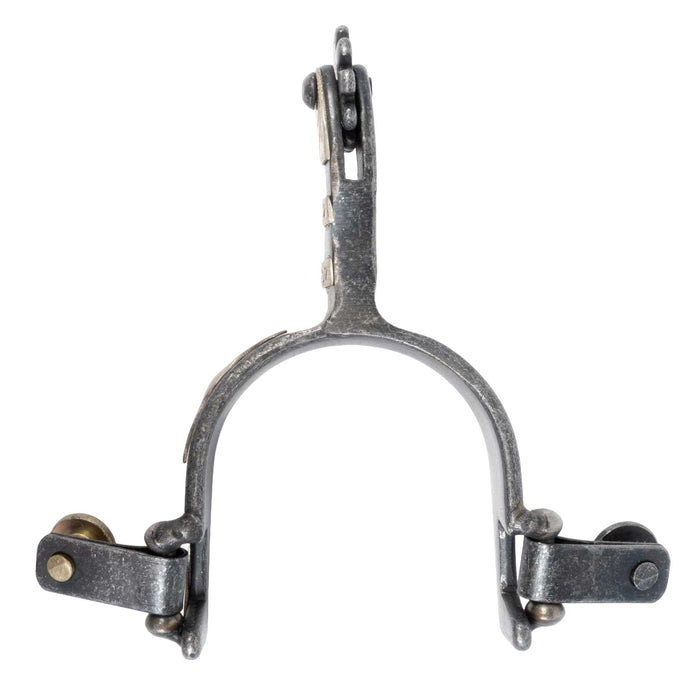 Formay Aged Steel Longhorn Youth Spurs