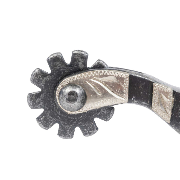 Formay Aged Steel Longhorn Youth Spurs