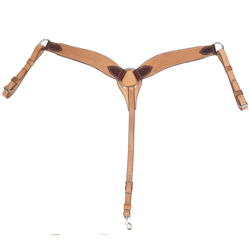 Teskey's 2 1/2" Two-Toned Basket Stamp Breast Collar Tack - Breast Collars Teskey's