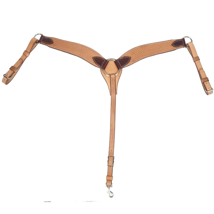 Teskey's 2 1/2" Two-Toned Basket Stamp Breast Collar