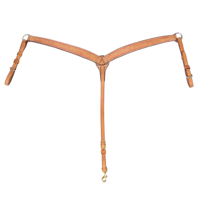 Teskey's 1 3/4" Roughout Pink Buckstitch Breast Collar