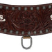 Teskey's 4" Chestnut Floral Tooled Tripping Collar Tack - Breast Collars Teskey's