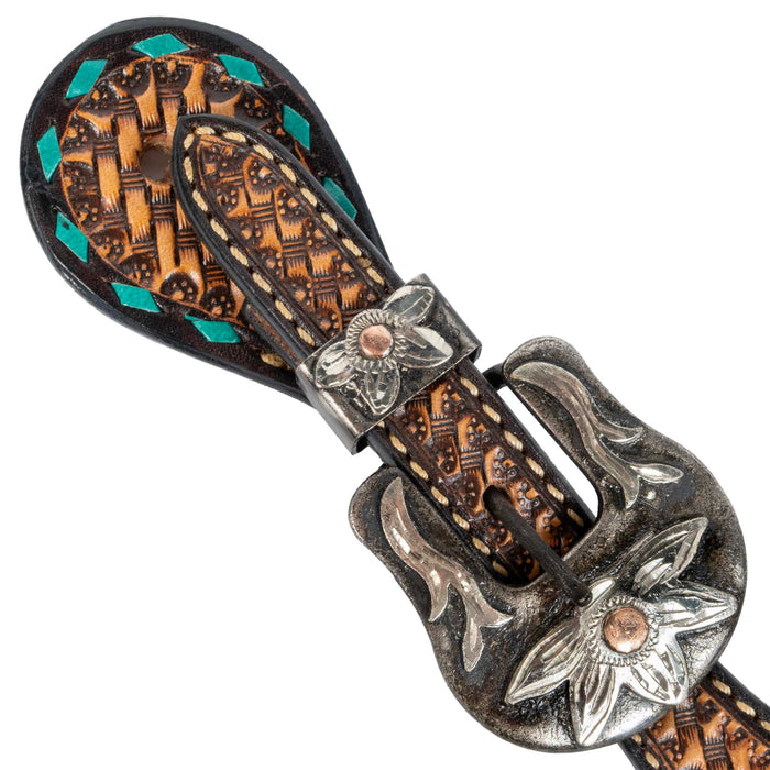 Weaver Floral Buckstitch Spur Straps