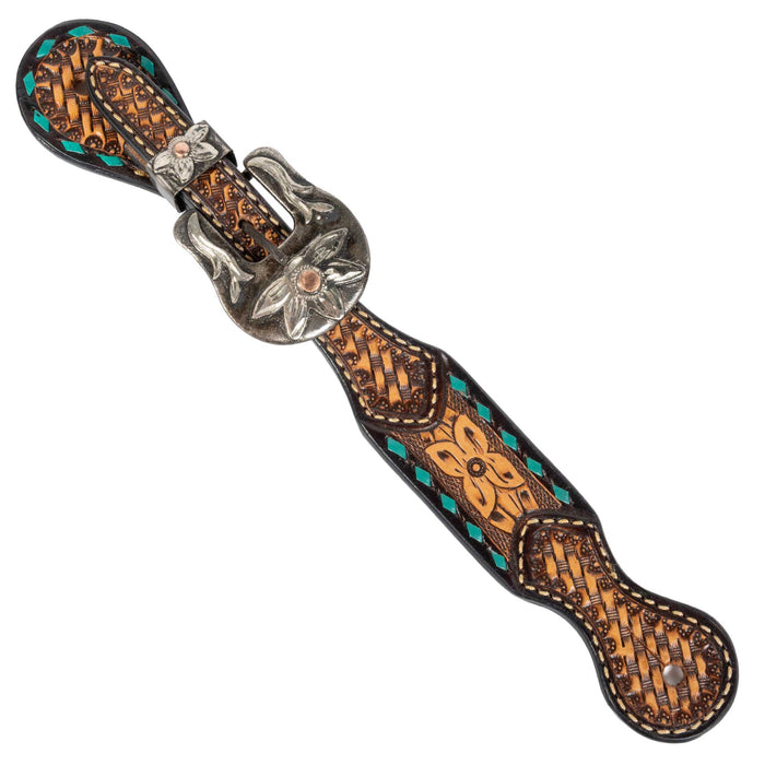 Weaver Floral Buckstitch Spur Straps
