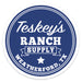 Teskey's Ranch Supply Round Vinyl Sticker- Blue/White TESKEY'S GEAR - Stickers Teskey's