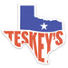 Teskey's is Texas Vinyl Die-Cut Sticker TESKEY'S GEAR - Stickers Teskey's