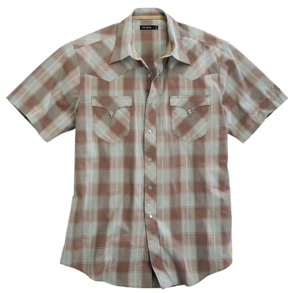 Tin Haul Men's 1956 Sand Check Dobby Shirt MEN - Clothing - Shirts - Short Sleeve Shirts Tin Haul   