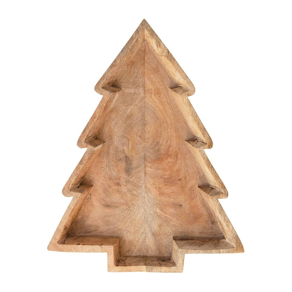 Tree Shaped Mango Wood Tray HOME & GIFTS - Home Decor - Seasonal Decor Creative Co-Op   