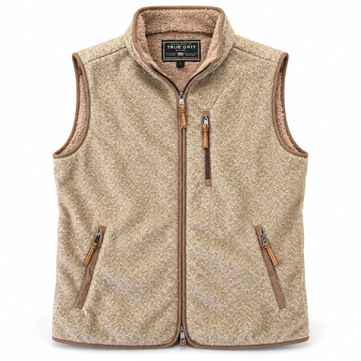 True Grit Men's Herringbone Fleece Vest MEN - Clothing - Outerwear - Vests TRUE GRIT