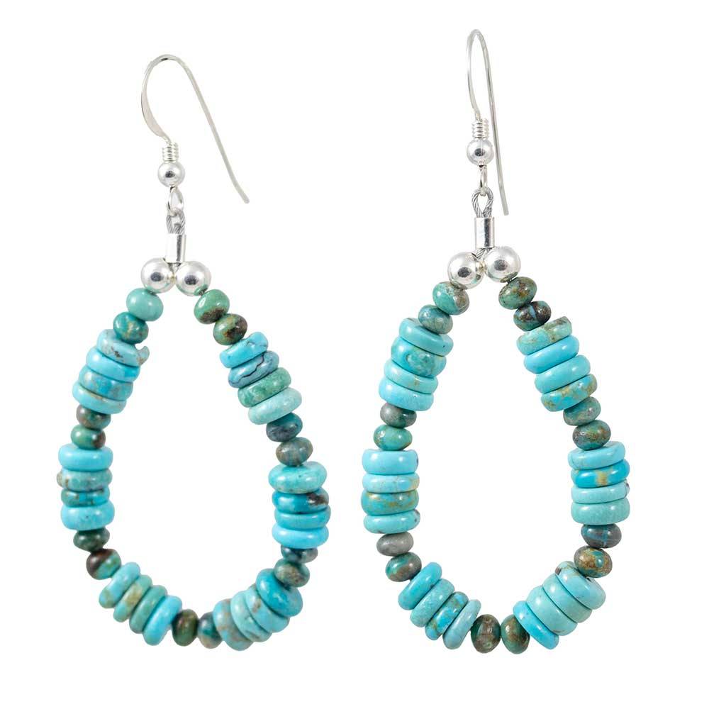 Turquoise Hoop Earrings WOMEN - Accessories - Jewelry - Earrings Sunwest Silver   