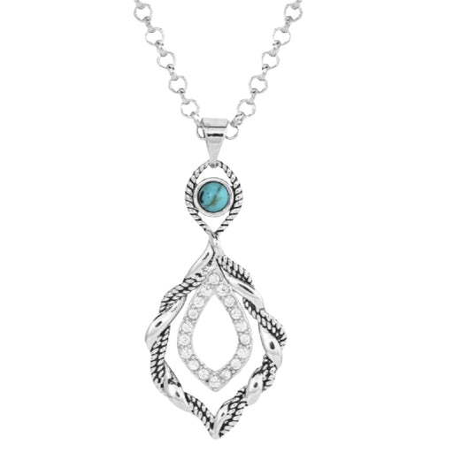 Montana Silversmiths Twisted in Time Crystal Turquoise Necklace WOMEN - Accessories - Jewelry - Necklaces Montana Silversmiths   
