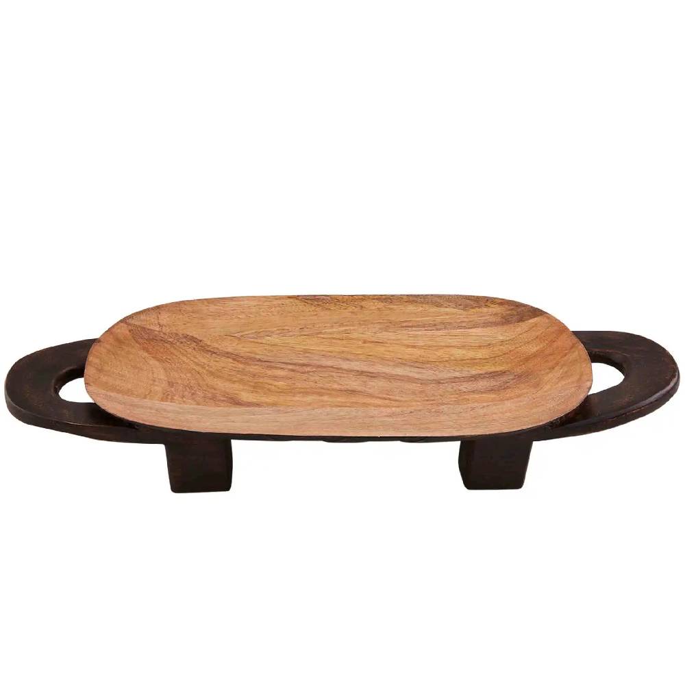 Mud Pie Two Tone Wood Tray HOME & GIFTS - Tabletop + Kitchen - Kitchen Decor Mud Pie   