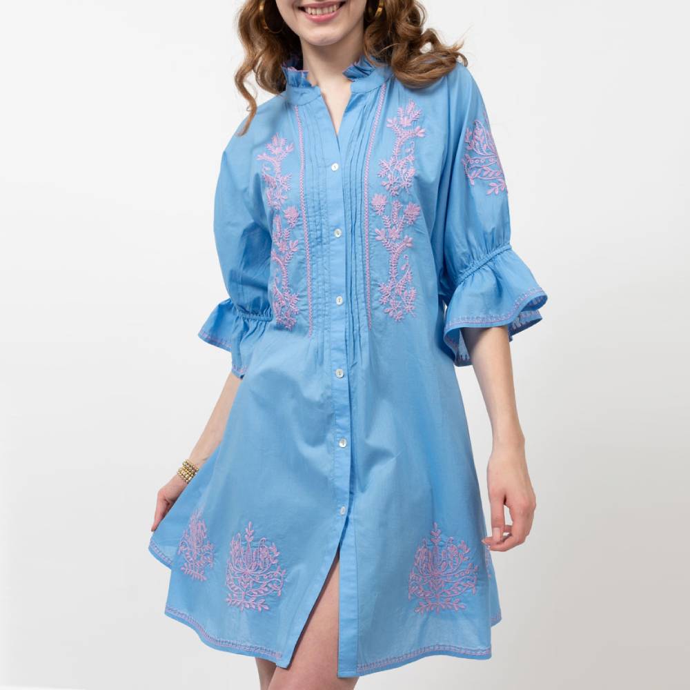 Uncle Frank Embroidered Fit and Flair Dress WOMEN - Clothing - Dresses UNCLE FRANK   