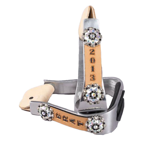 Trophy Stirrups w/Crystal Conchos #4 Customs & Awards - Stirrups Teskey's