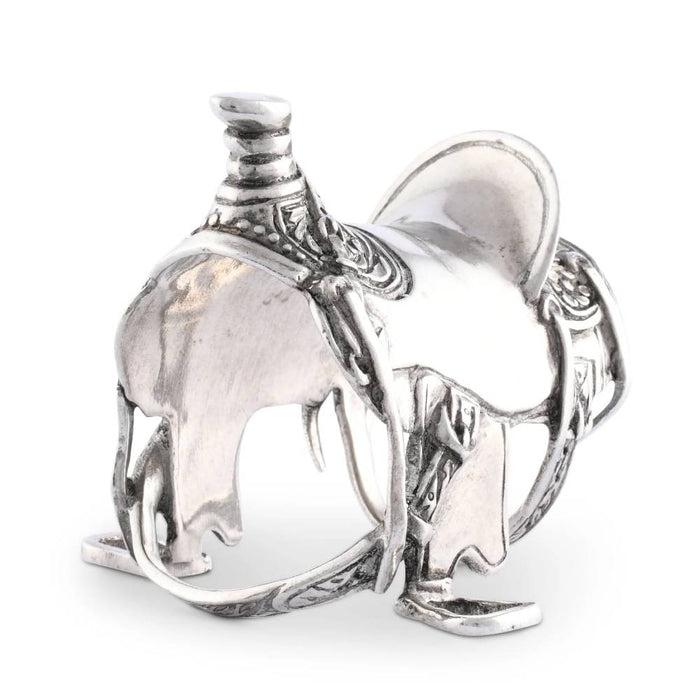 Vagabond House Pewter Cowboy Saddle Napkin Ring HOME & GIFTS - Tabletop + Kitchen - Kitchen Decor Vagabond House   