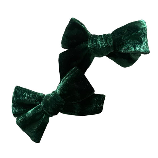 Velvet Fawn Pinwheel Evergreen Velvet Bow Set KIDS - Accessories Velvet Fawn   
