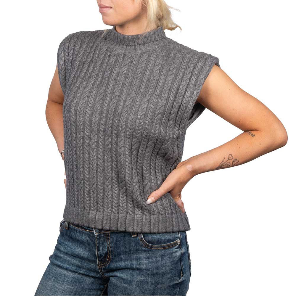 Vigoss Women's Mock Neck Cable Sweater WOMEN - Clothing - Sweaters & Cardigans Vigoss   