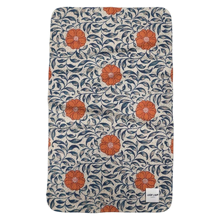 Vintage Floral Persimmon Kitchen Towel