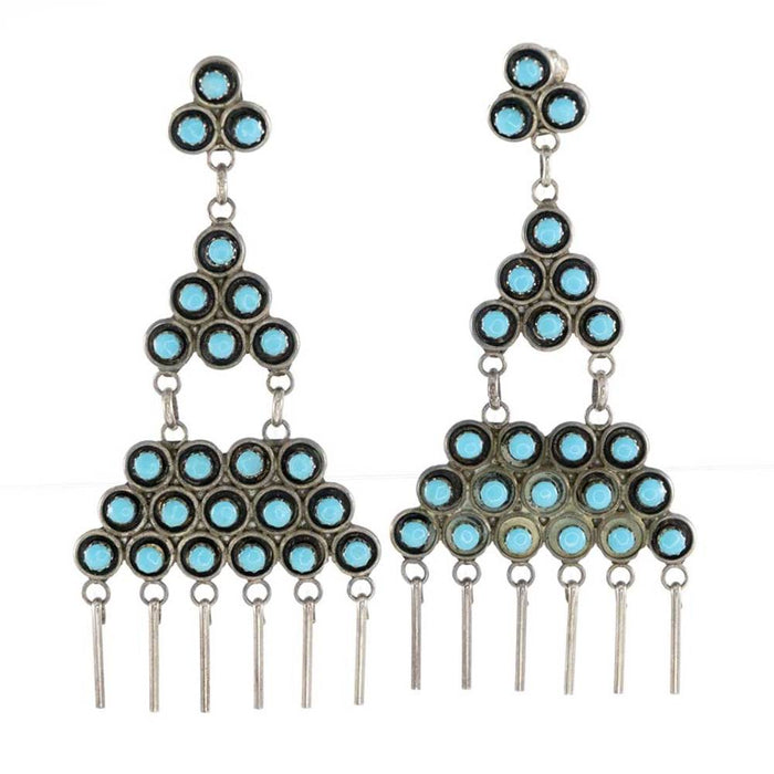 Vintage Zuni Kingman Turquoise Earrings WOMEN - Accessories - Jewelry - Earrings Teskey's   