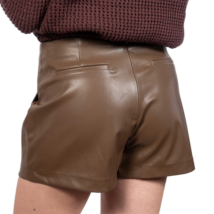 Women's Cleo Faux Leather Skort