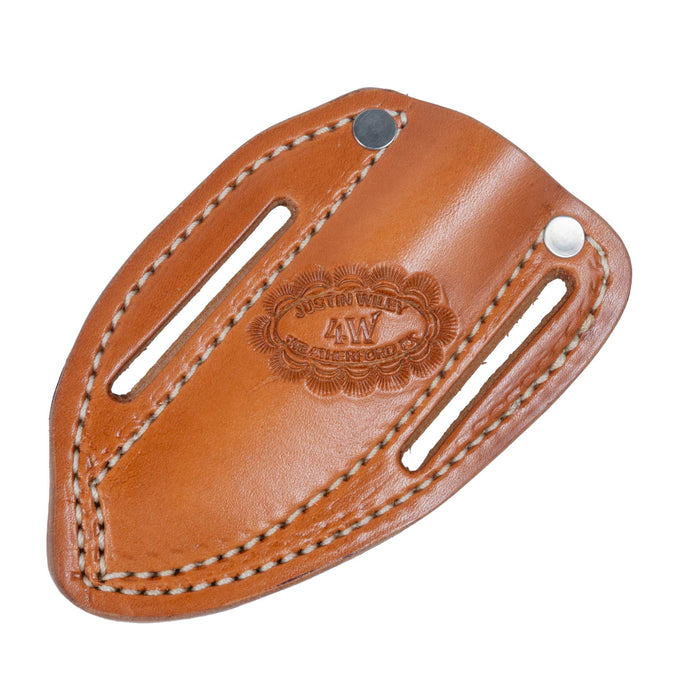 Justin Wiley Wood Handle Carbon Steel Knife w/ Leather Sheath