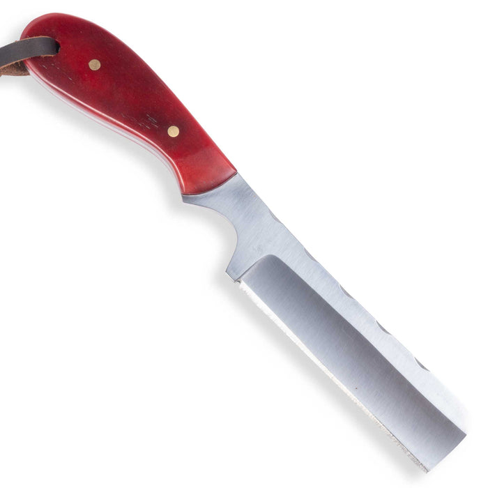 Justin Wiley Red Bone Custom Bull Knife w/ Leather Sheath