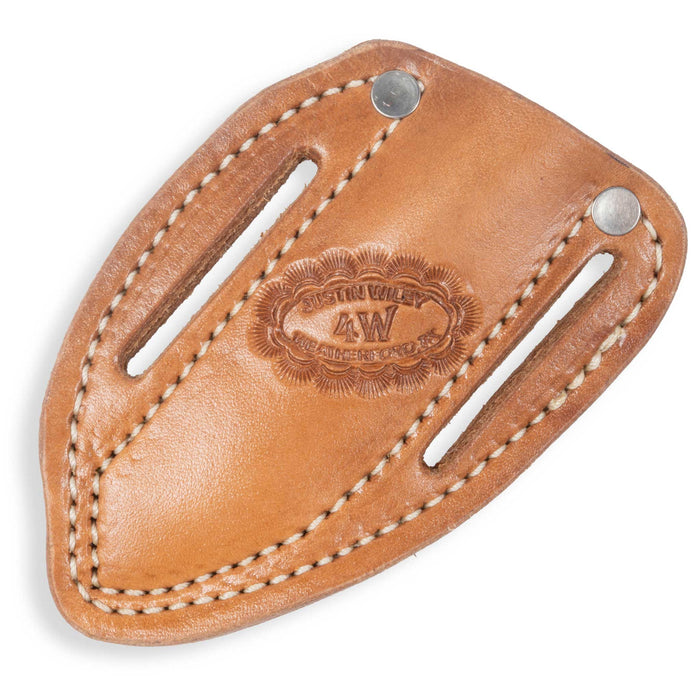 Justin Wiley Eye Catching Wood Drop Point Knife w/ Leather Sheath