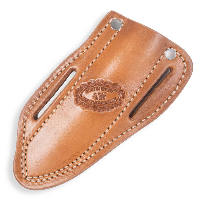Justin Wiley Handmade Ram Horn Skinner Knife with Leather Sheath