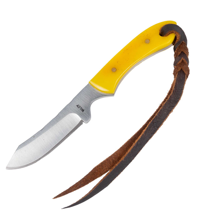 Justin Wiley Hand-Forged Carbon Steel Knife with Yellow Handle